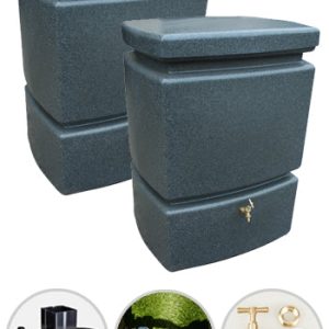 525 Water Butt Twin Pack Linked - Millstone