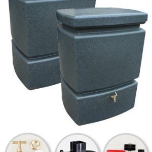 525 Water Butt Twin Solo Pack - Millstone