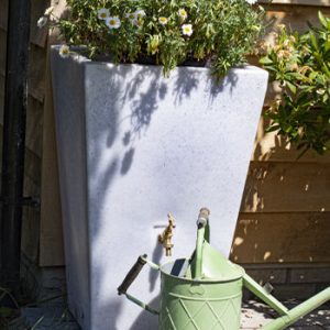 Cambridge Water Butt Planter - White Marble