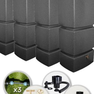 825 Litre Water Butt Quad Pack Linked - Millstone