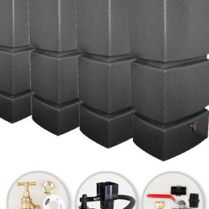 825 Litre Water Butt Quad Solo Pack - Millstone