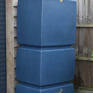825 Litre Pillar Water Butt Rainwater Tank in Blue Marble